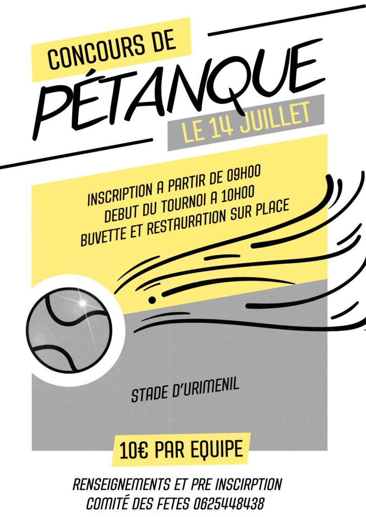 CONCOURS DE PETANQUE